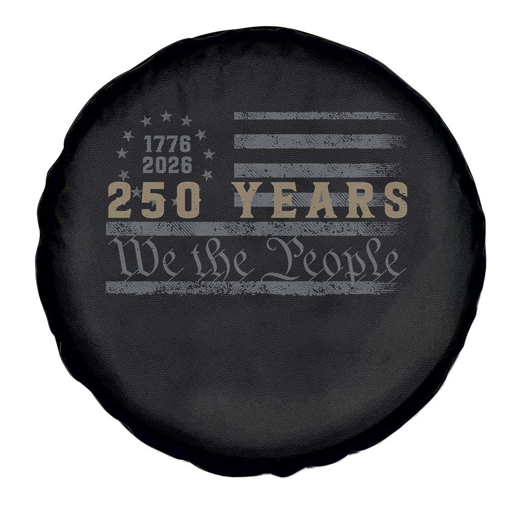 250 Years of Freedom American Flag Vintage Spare Tire Cover 1776-2026 We The People Patriotic Heritage TS02 Print Your Wear