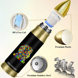 Colorful Autism Acceptance Lion Bullet Tumbler It Is Ok To Be Different Courageous Neurodiversity Support TS02 Print Your Wear