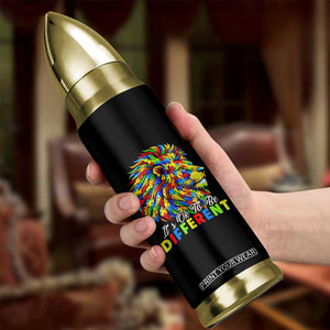 Colorful Autism Acceptance Lion Bullet Tumbler It Is Ok To Be Different Courageous Neurodiversity Support TS02 Print Your Wear