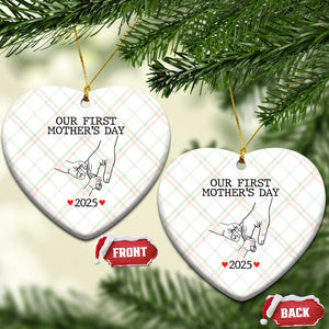 New Mom of Twins Est. 2025 Ceramic Ornament First Mothers Day Matching Gift Light TS02 Print Your Wear