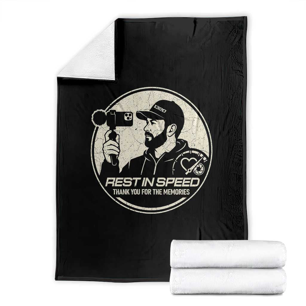 Rest In Speed Thank You For The Memories Throw Blanket Automotive Media Legend Memorial Tribute TS02 Black Print Your Wear