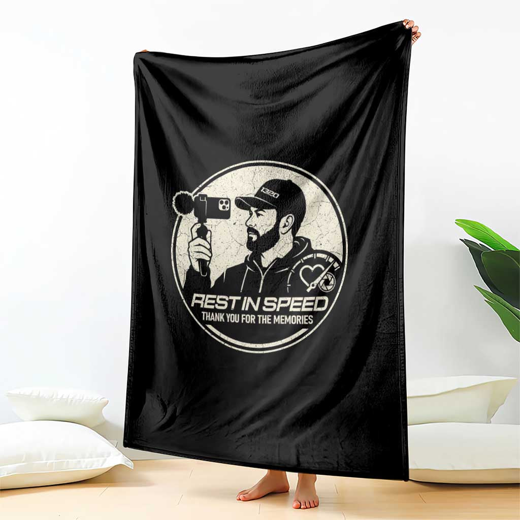 Rest In Speed Thank You For The Memories Throw Blanket Automotive Media Legend Memorial Tribute TS02 Print Your Wear