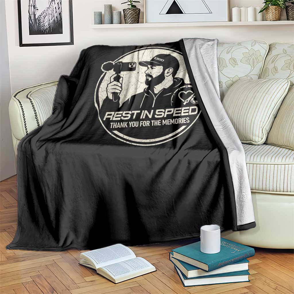 Rest In Speed Thank You For The Memories Throw Blanket Automotive Media Legend Memorial Tribute TS02 Print Your Wear