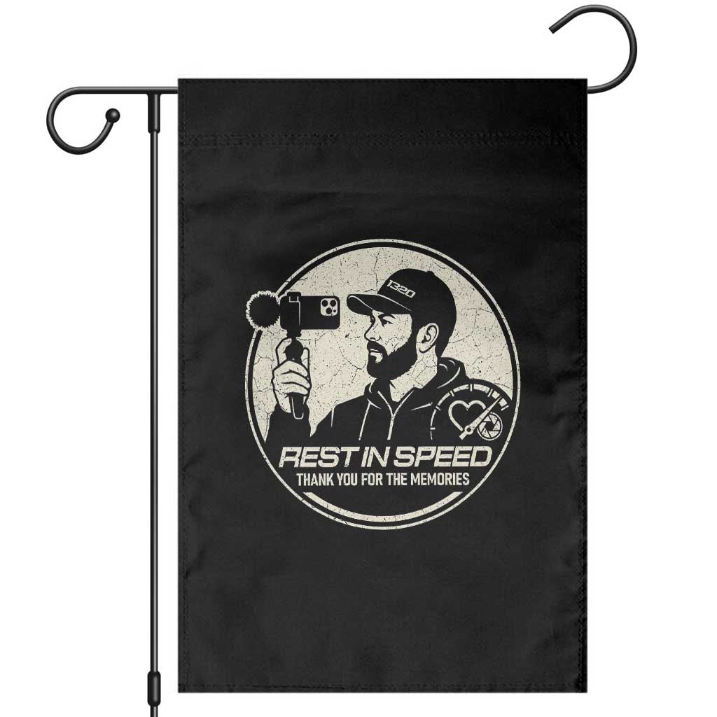 Rest In Speed Thank You For The Memories Garden Flag Automotive Media Legend Memorial Tribute TS02 Black Print Your Wear