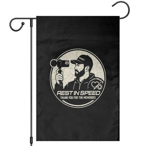 Rest In Speed Thank You For The Memories Garden Flag Automotive Media Legend Memorial Tribute TS02 Black Print Your Wear
