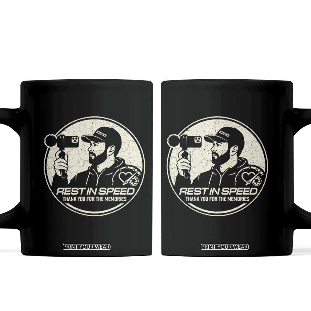Rest In Speed Thank You For The Memories Coffee Mug Automotive Media Legend Memorial Tribute