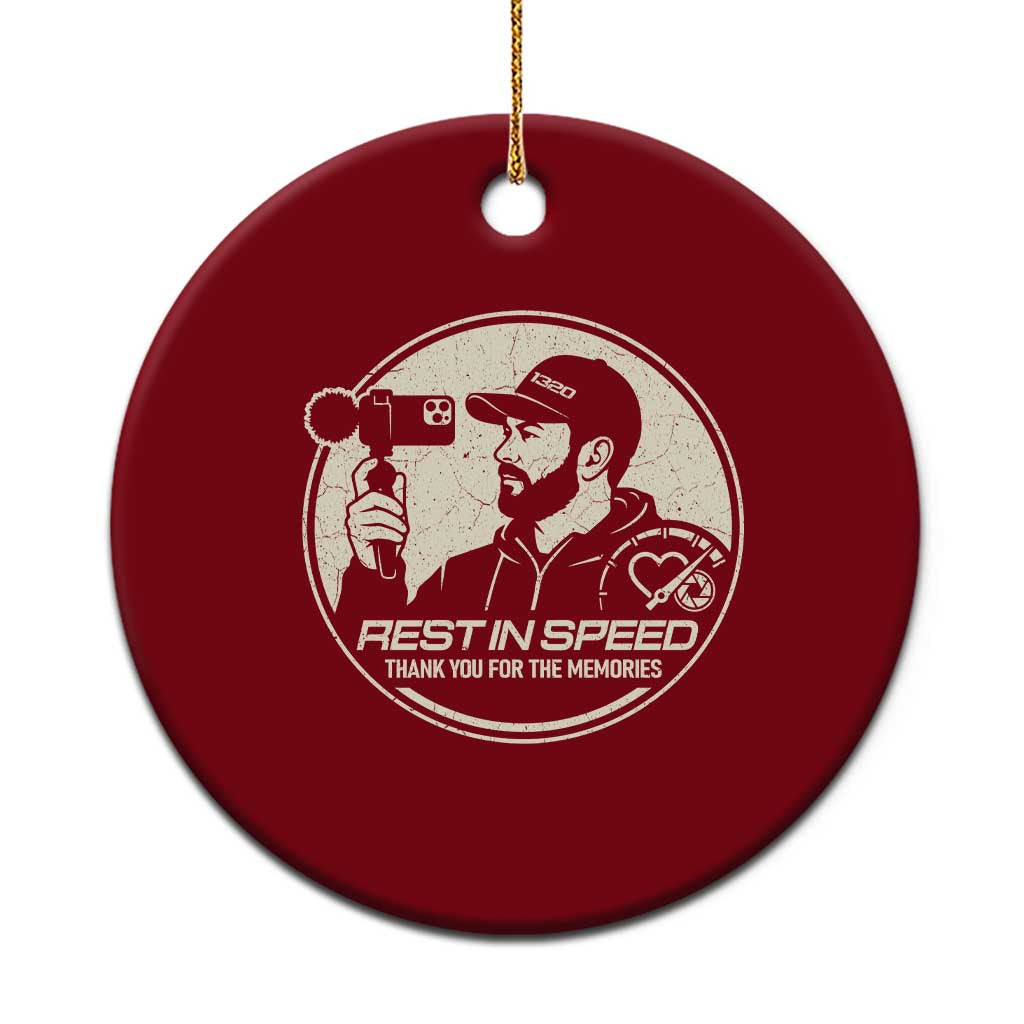 Rest In Speed Thank You For The Memories Ceramic Ornament Automotive Media Legend Memorial Tribute TS02 1pc Red Print Your Wear