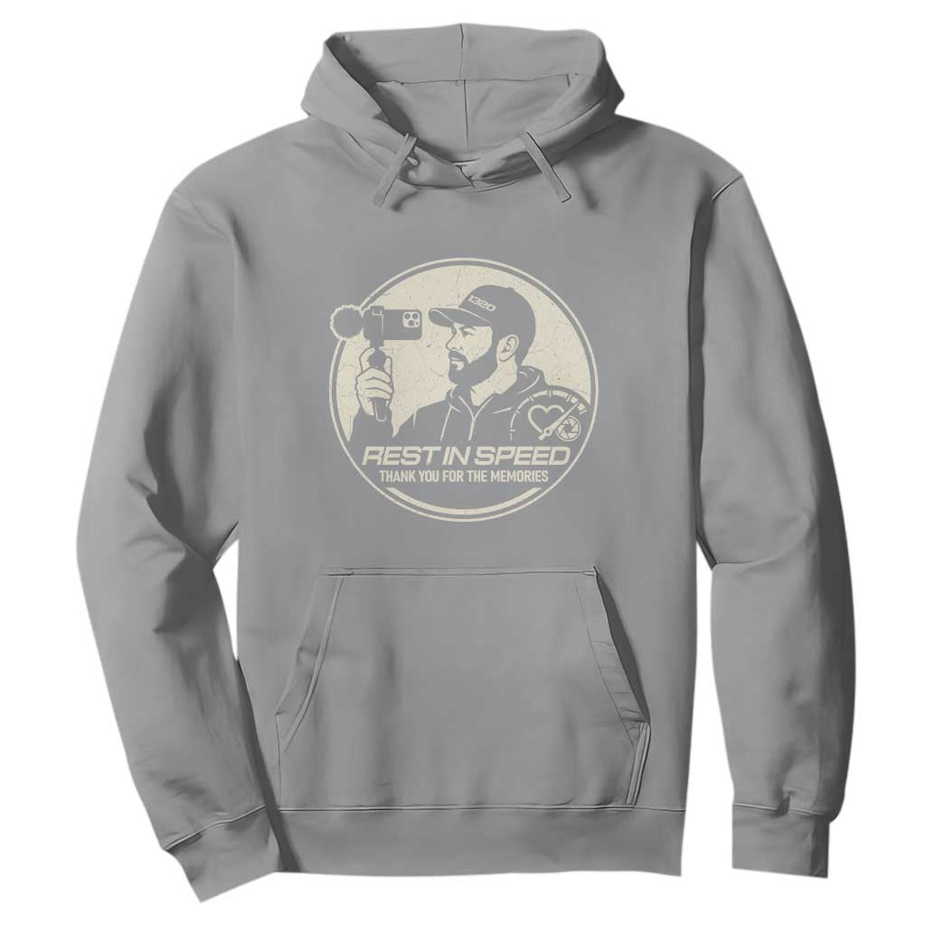 Rest In Speed Thank You For The Memories Hoodie Automotive Media Legend Memorial Tribute TS02 Sport Gray Print Your Wear