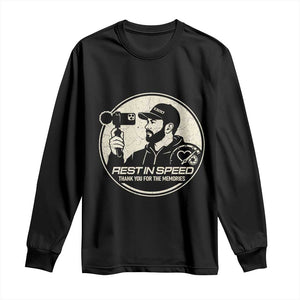 Rest In Speed Thank You For The Memories Long Sleeve Shirt Automotive Media Legend Memorial Tribute TS02 Black Print Your Wear