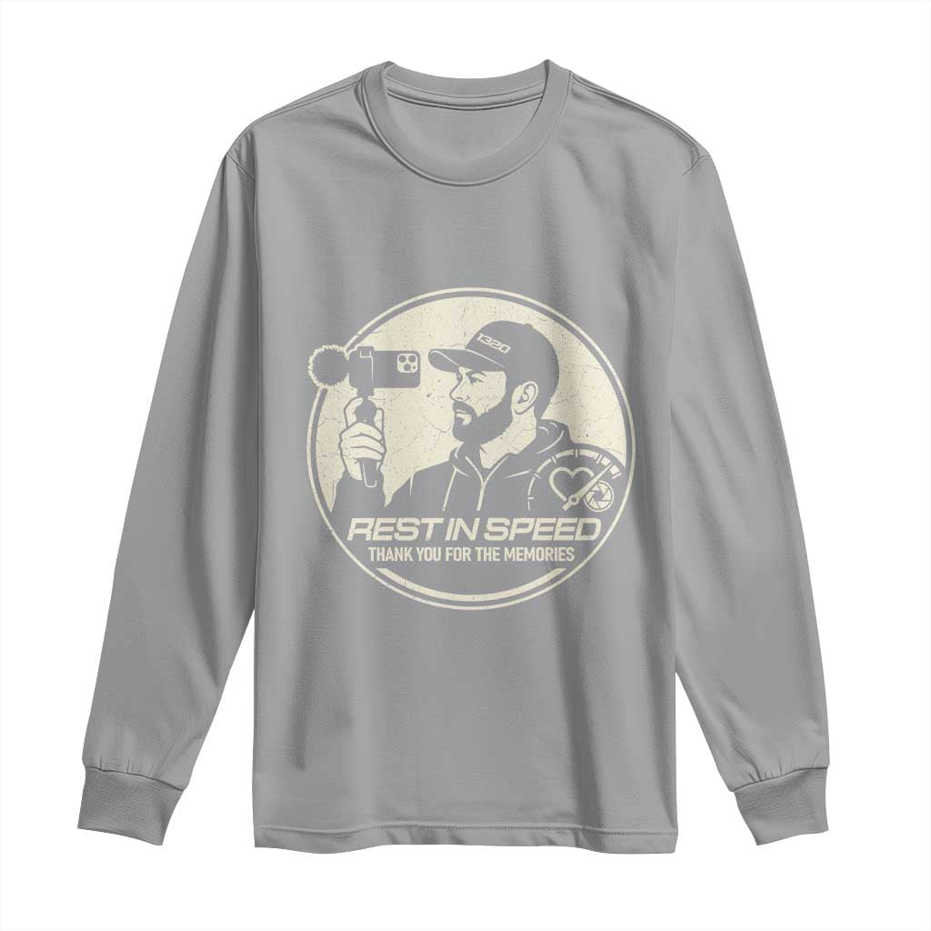 Rest In Speed Thank You For The Memories Long Sleeve Shirt Automotive Media Legend Memorial Tribute TS02 Sport Gray Print Your Wear