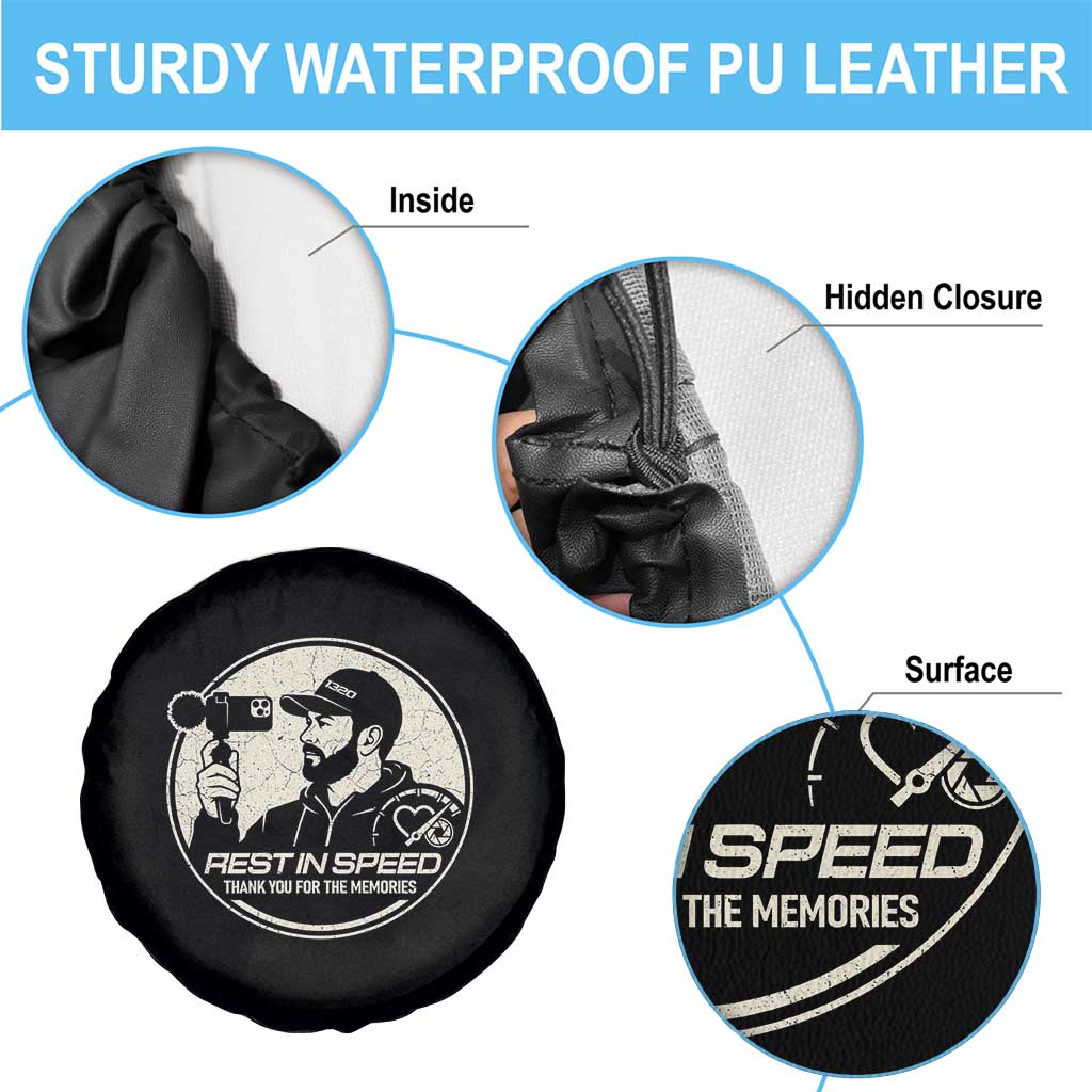 Rest In Speed Thank You For The Memories Spare Tire Cover Automotive Media Legend Memorial Tribute TS02 Print Your Wear
