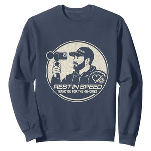 Rest In Speed Thank You For The Memories Sweatshirt Automotive Media Legend Memorial Tribute TS02 Navy Print Your Wear