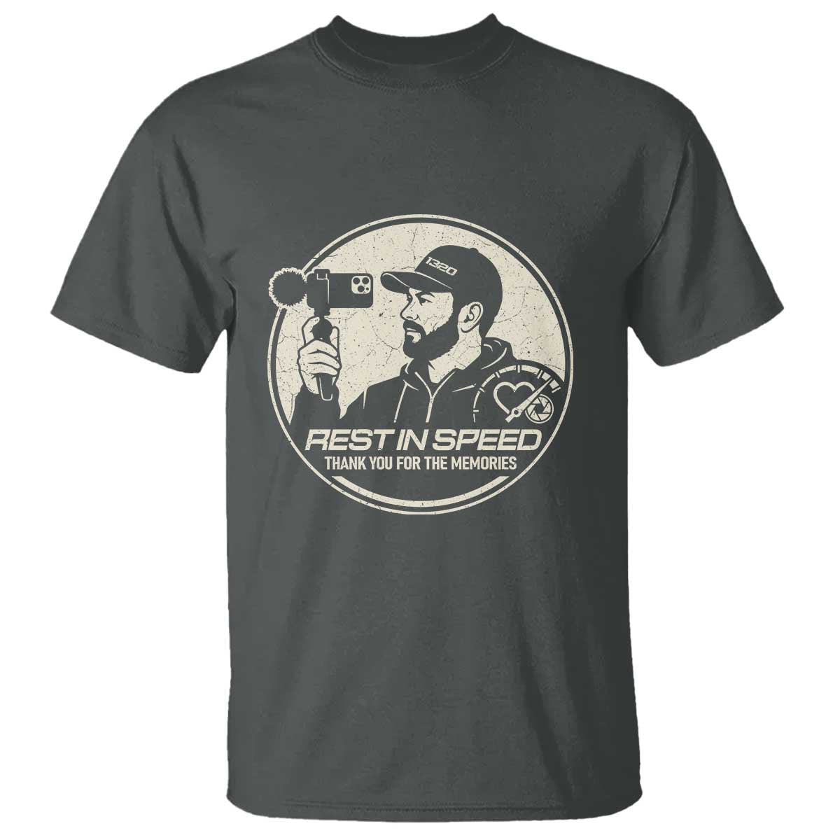 Rest In Speed Thank You For The Memories T Shirt Automotive Media Legend Memorial Tribute TS02 Dark Heather Print Your Wear