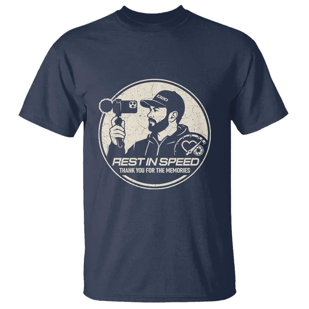 Rest In Speed Thank You For The Memories T Shirt Automotive Media Legend Memorial Tribute TS02 Navy Print Your Wear