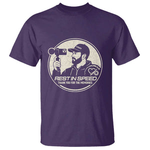 Rest In Speed Thank You For The Memories T Shirt Automotive Media Legend Memorial Tribute TS02 Purple Print Your Wear