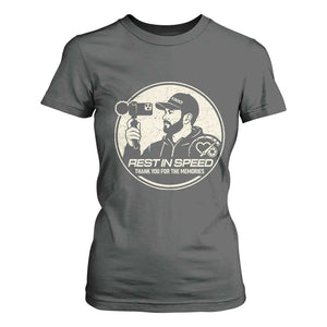 Rest In Speed Thank You For The Memories T Shirt For Women Automotive Media Legend Memorial Tribute TS02 Dark Heather Print Your Wear