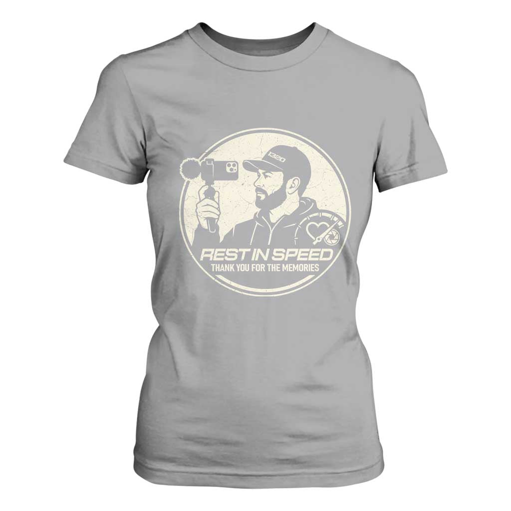 Rest In Speed Thank You For The Memories T Shirt For Women Automotive Media Legend Memorial Tribute TS02 Sport Gray Print Your Wear