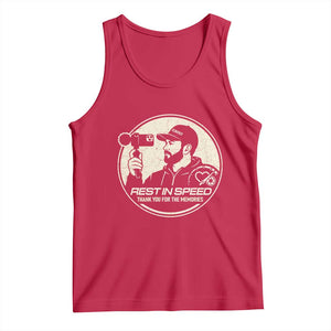Rest In Speed Thank You For The Memories Tank Top Automotive Media Legend Memorial Tribute