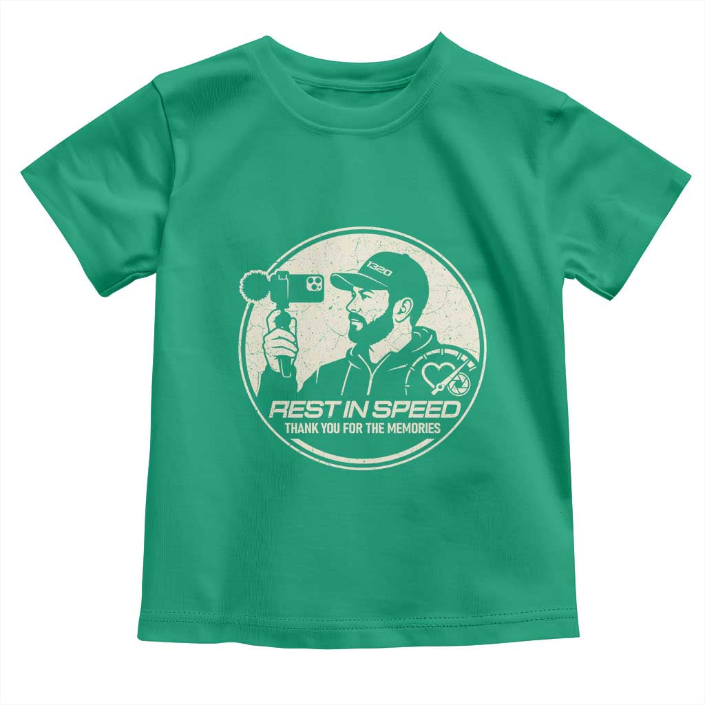 Rest In Speed Thank You For The Memories Toddler T Shirt Automotive Media Legend Memorial Tribute TS02 Irish Green Print Your Wear