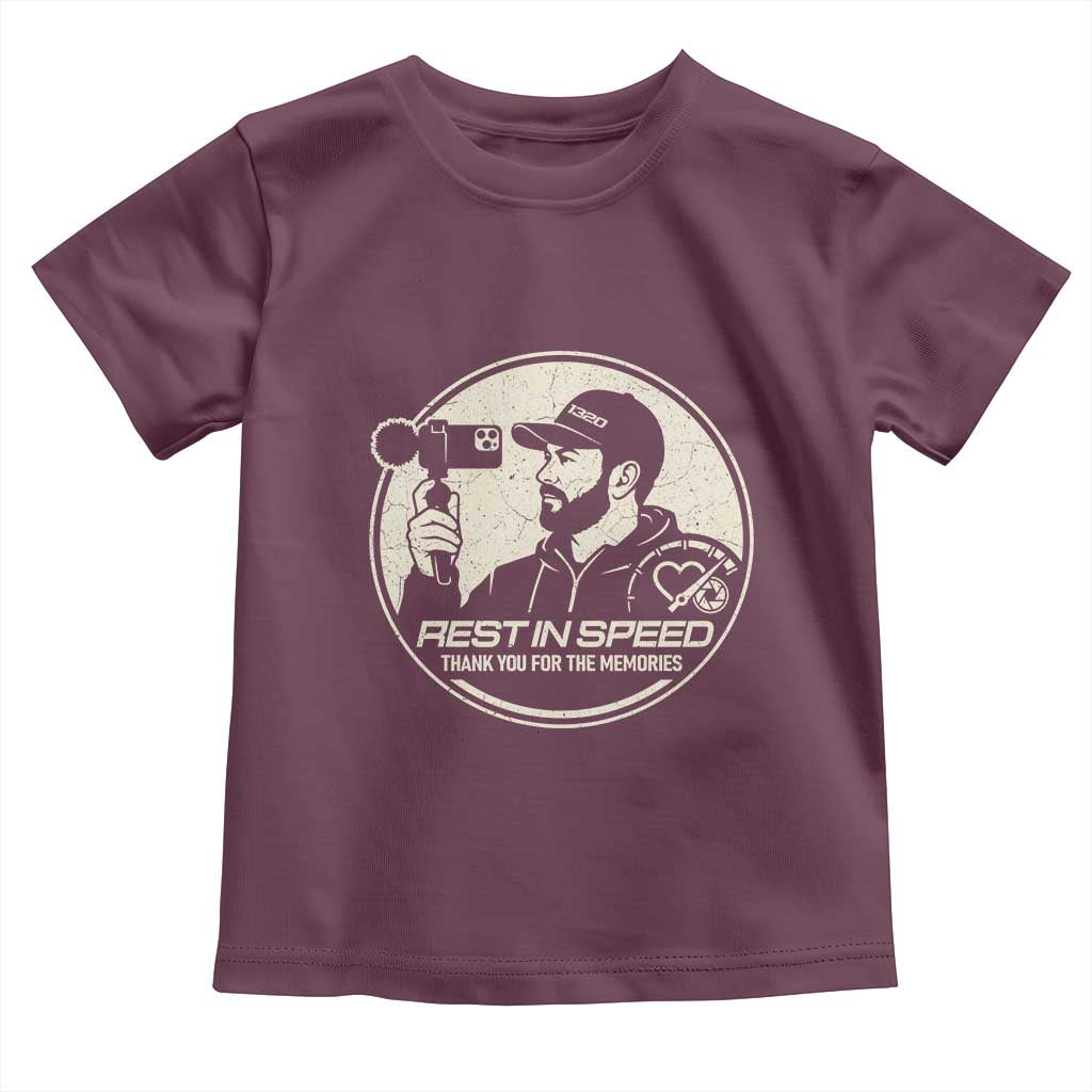 Rest In Speed Thank You For The Memories Toddler T Shirt Automotive Media Legend Memorial Tribute TS02 Maroon Print Your Wear
