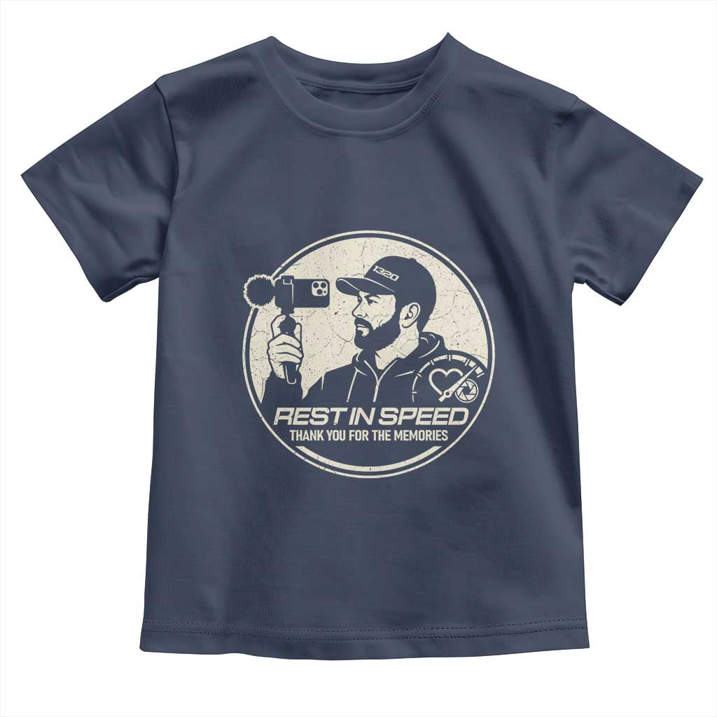 Rest In Speed Thank You For The Memories Toddler T Shirt Automotive Media Legend Memorial Tribute TS02 Navy Print Your Wear