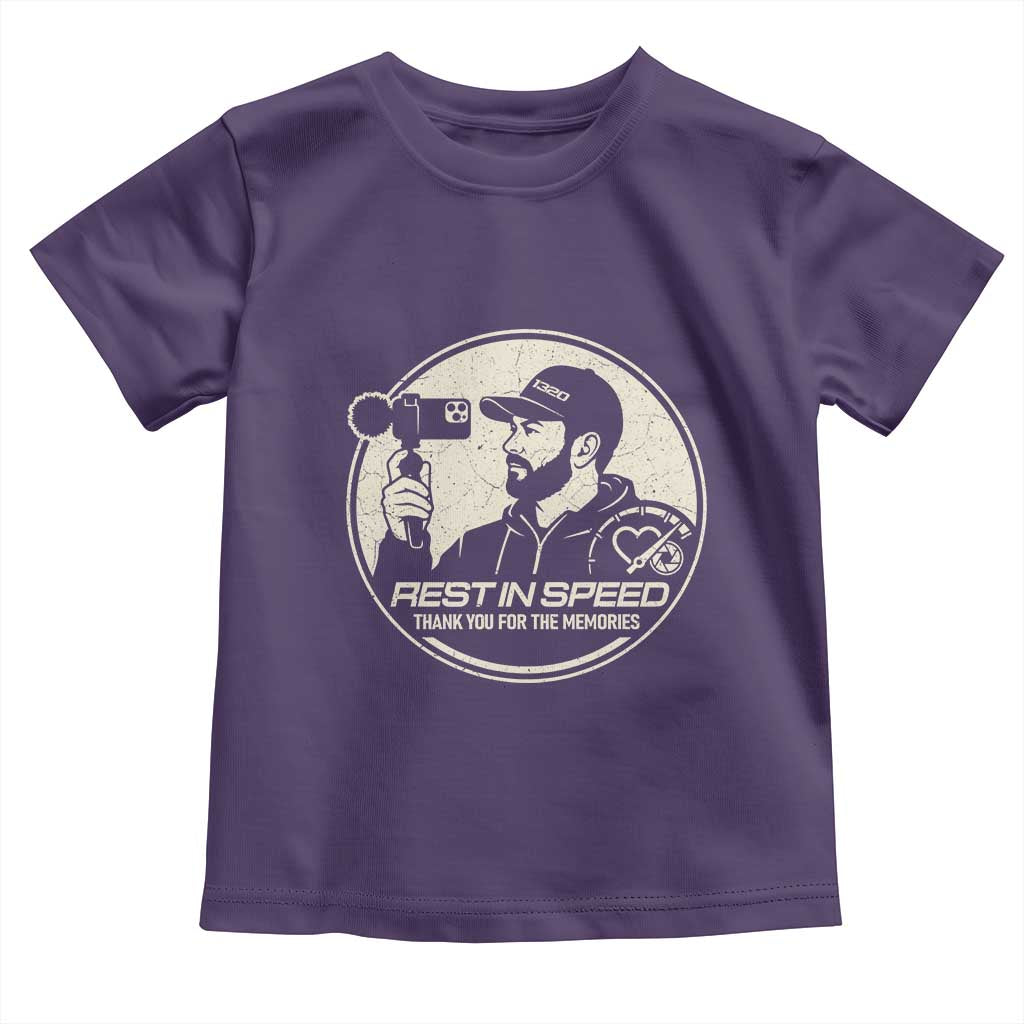 Rest In Speed Thank You For The Memories Toddler T Shirt Automotive Media Legend Memorial Tribute TS02 Purple Print Your Wear