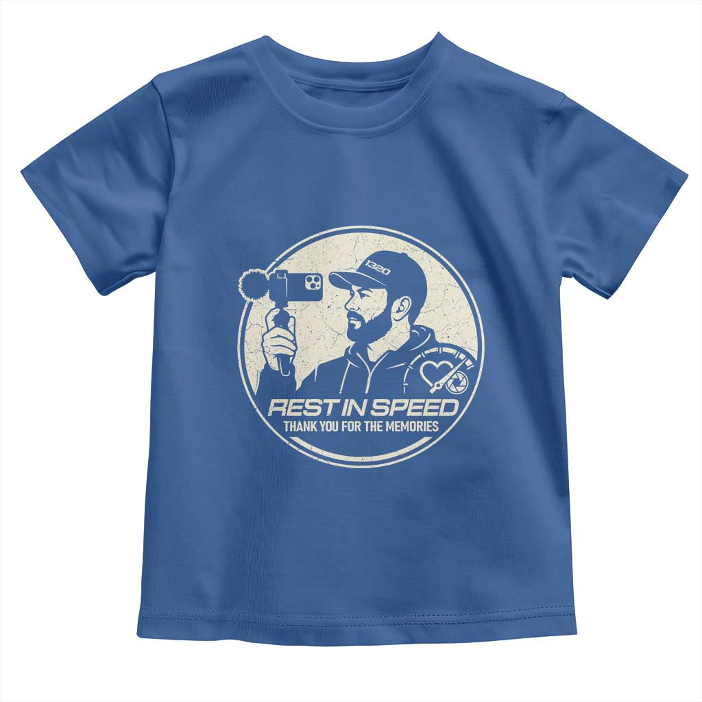 Rest In Speed Thank You For The Memories Toddler T Shirt Automotive Media Legend Memorial Tribute TS02 Royal Blue Print Your Wear
