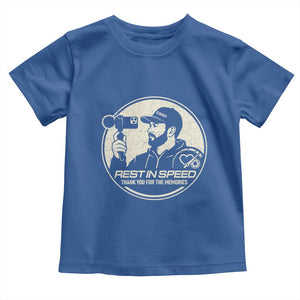 Rest In Speed Thank You For The Memories Toddler T Shirt Automotive Media Legend Memorial Tribute TS02 Royal Blue Print Your Wear