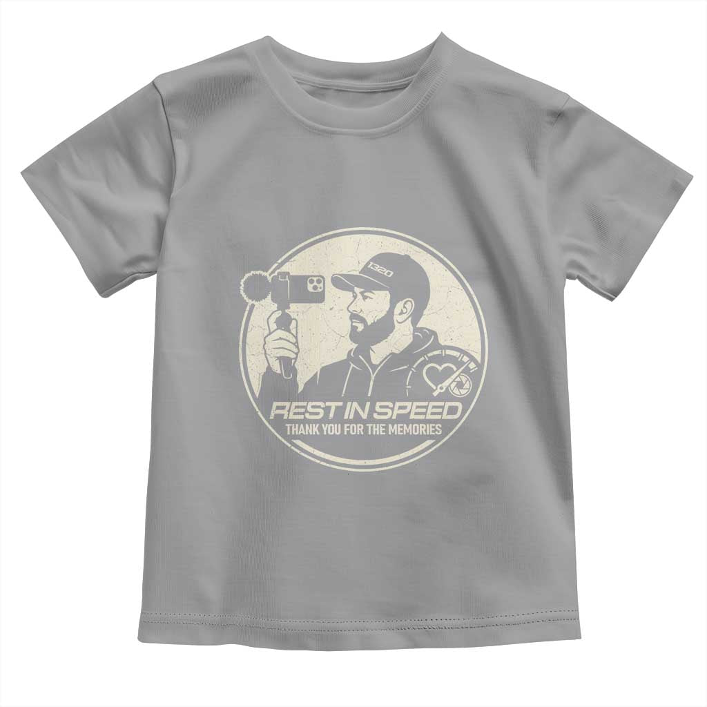 Rest In Speed Thank You For The Memories Toddler T Shirt Automotive Media Legend Memorial Tribute TS02 Sport Gray Print Your Wear