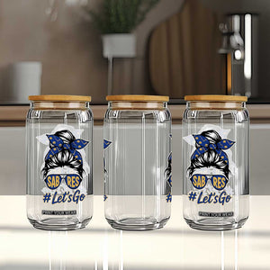 Lets Go Hockey Mom Glass Can Buffalo Messy Bun Sunglasses Sports Fan TS02 Print Your Wear