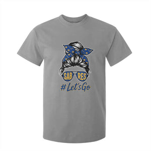 Lets Go Hockey Mom T Shirt For Kid Buffalo Messy Bun Sunglasses Sports Fan TS02 Sport Gray Print Your Wear