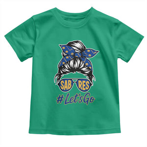 Lets Go Hockey Mom Toddler T Shirt Buffalo Messy Bun Sunglasses Sports Fan TS02 Irish Green Print Your Wear
