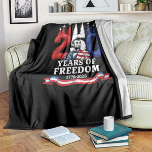 250 Years of Freedom Abraham Lincoln Patriotic Throw Blanket US Fighter Jets Red White and Blue 1776 to 2026 Semiquincentennial TS02 Print Your Wear