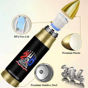 250 Years of Freedom Abraham Lincoln Patriotic Bullet Tumbler US Fighter Jets Red White and Blue 1776 to 2026 Semiquincentennial TS02 Print Your Wear