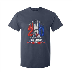 250 Years of Freedom Abraham Lincoln Patriotic T Shirt For Kid US Fighter Jets Red White and Blue 1776 to 2026 Semiquincentennial TS02 Navy Print Your Wear