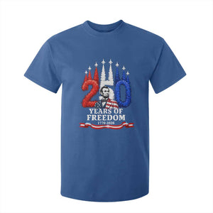 250 Years of Freedom Abraham Lincoln Patriotic T Shirt For Kid US Fighter Jets Red White and Blue 1776 to 2026 Semiquincentennial TS02 Royal Blue Print Your Wear