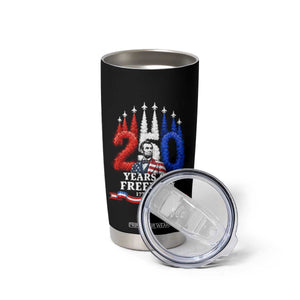 250 Years of Freedom Abraham Lincoln Patriotic Tumbler Cup US Fighter Jets Red White and Blue 1776 to 2026 Semiquincentennial TS02 Print Your Wear