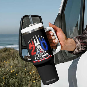 250 Years of Freedom Abraham Lincoln Patriotic Tumbler With Handle US Fighter Jets Red White and Blue 1776 to 2026 Semiquincentennial TS02 Print Your Wear