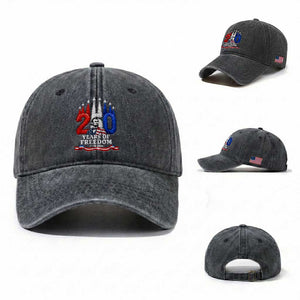 250 Years of Freedom Abraham Lincoln Patriotic Washed Cotton Baseball Cap US Fighter Jets Red White and Blue 1776 to 2026 Semiquincentennial TS02 Washed Cap Universal Fit Dark Gray Print Your Wear