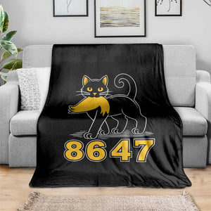 8647 Black Cat Golden Hair Prey Throw Blanket Funny Coded Political Satire TS02 Print Your Wear