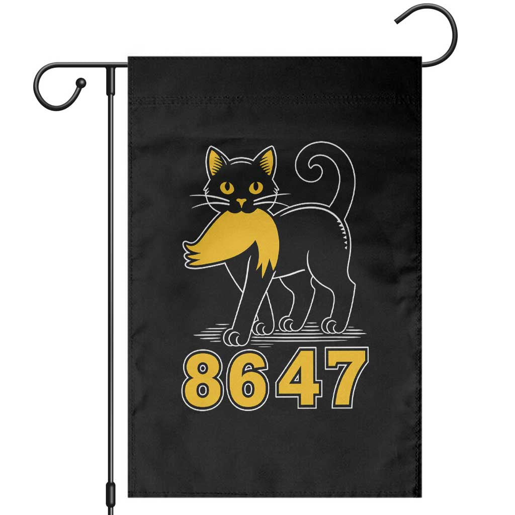 8647 Black Cat Golden Hair Prey Garden Flag Funny Coded Political Satire TS02 Black Print Your Wear