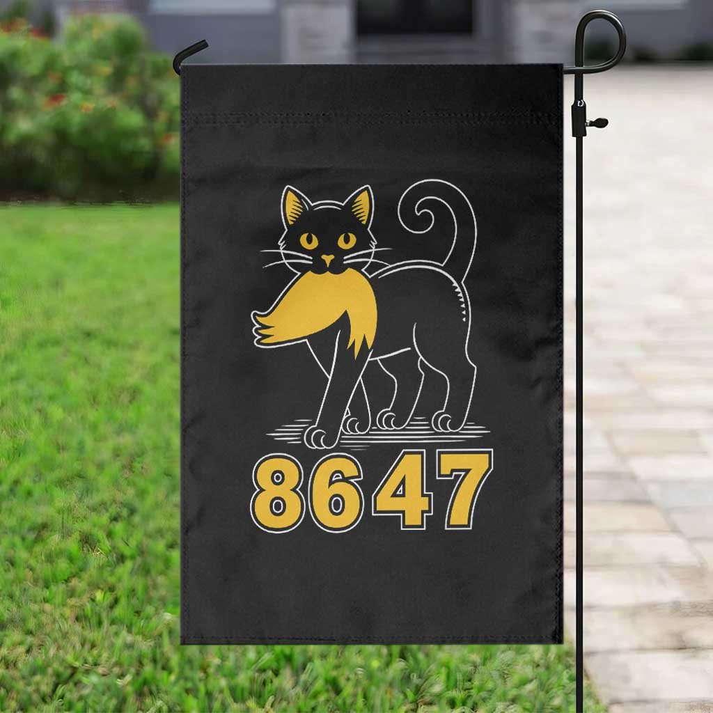 8647 Black Cat Golden Hair Prey Garden Flag Funny Coded Political Satire TS02 Print Your Wear
