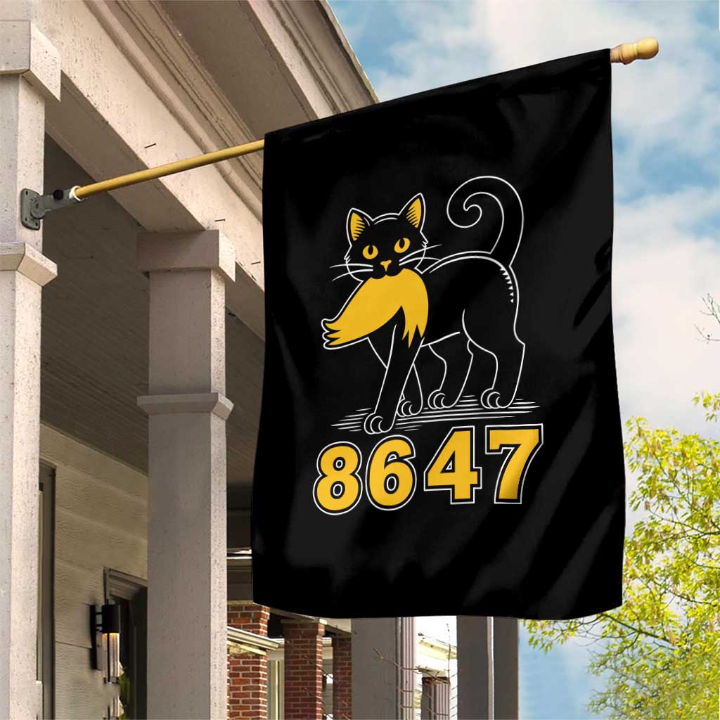 8647 Black Cat Golden Hair Prey Garden Flag Funny Coded Political Satire TS02 Print Your Wear