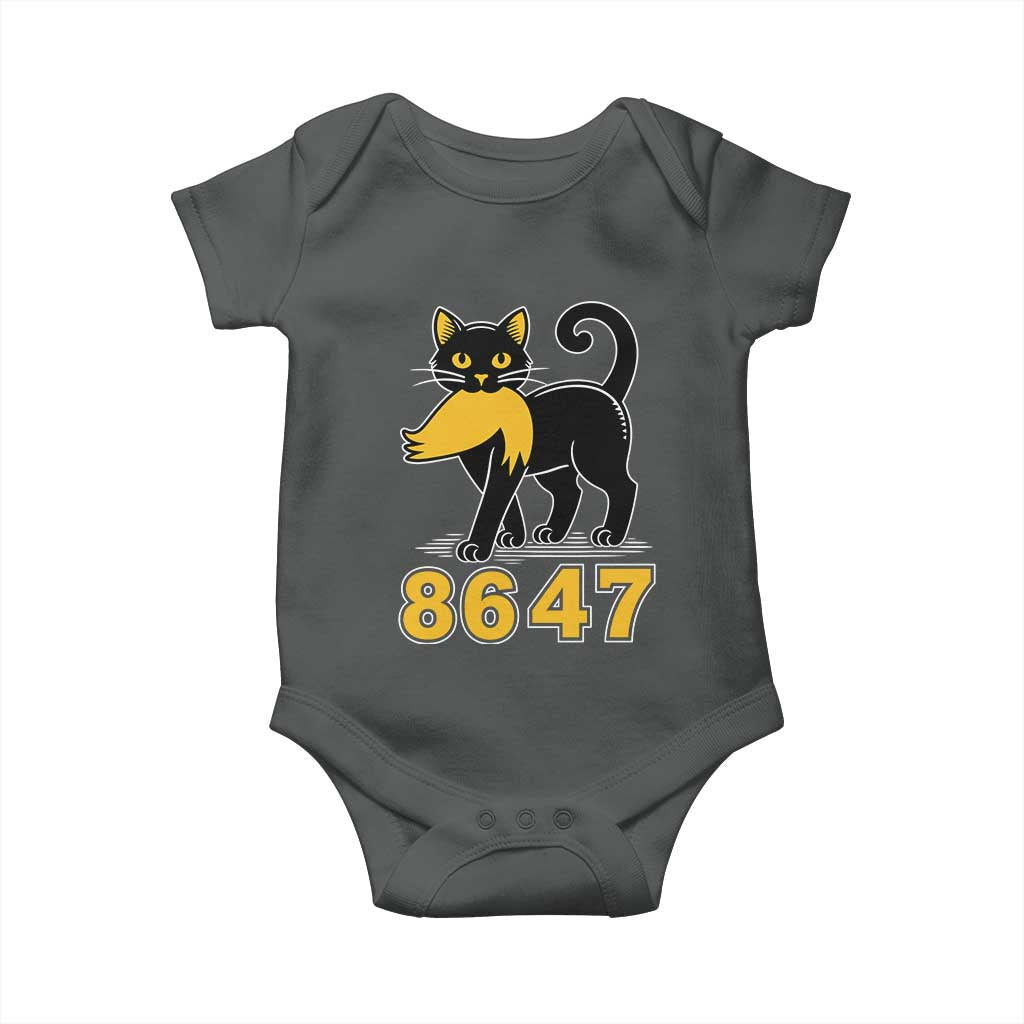 8647 Black Cat Golden Hair Prey Baby Onesie Funny Coded Political Satire TS02 Dark Heather Print Your Wear
