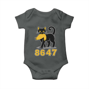 8647 Black Cat Golden Hair Prey Baby Onesie Funny Coded Political Satire TS02 Dark Heather Print Your Wear