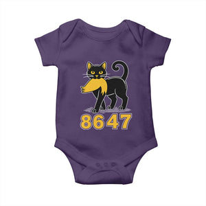 8647 Black Cat Golden Hair Prey Baby Onesie Funny Coded Political Satire TS02 Purple Print Your Wear