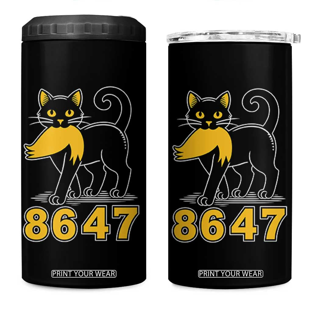 8647 Black Cat Golden Hair Prey 4 in 1 Can Cooler Tumbler Funny Coded Political Satire TS02 One Size: 16 oz Black Print Your Wear