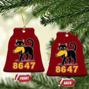 8647 Black Cat Golden Hair Prey Ceramic Ornament Funny Coded Political Satire TS02 Print Your Wear