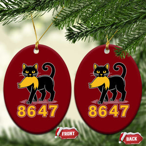 8647 Black Cat Golden Hair Prey Ceramic Ornament Funny Coded Political Satire TS02 Print Your Wear