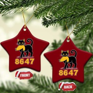 8647 Black Cat Golden Hair Prey Ceramic Ornament Funny Coded Political Satire TS02 Print Your Wear